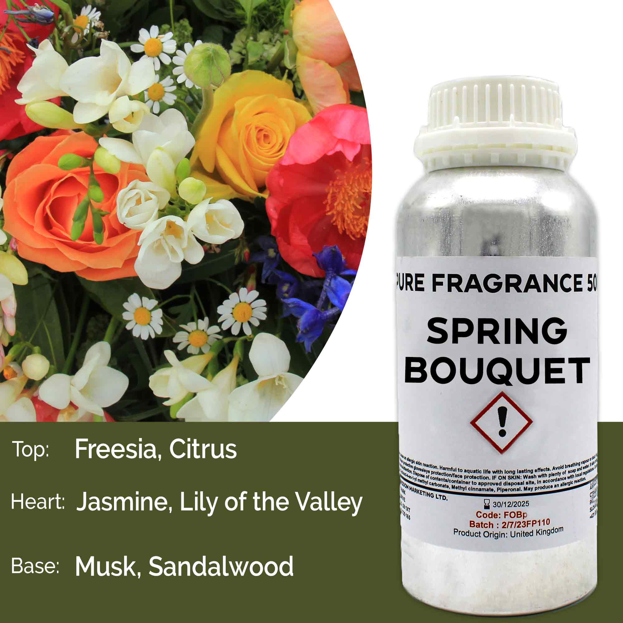 Spring Bouquet Pure Fragrance Oil - 500ml - 1 Piece (FOBp-112)