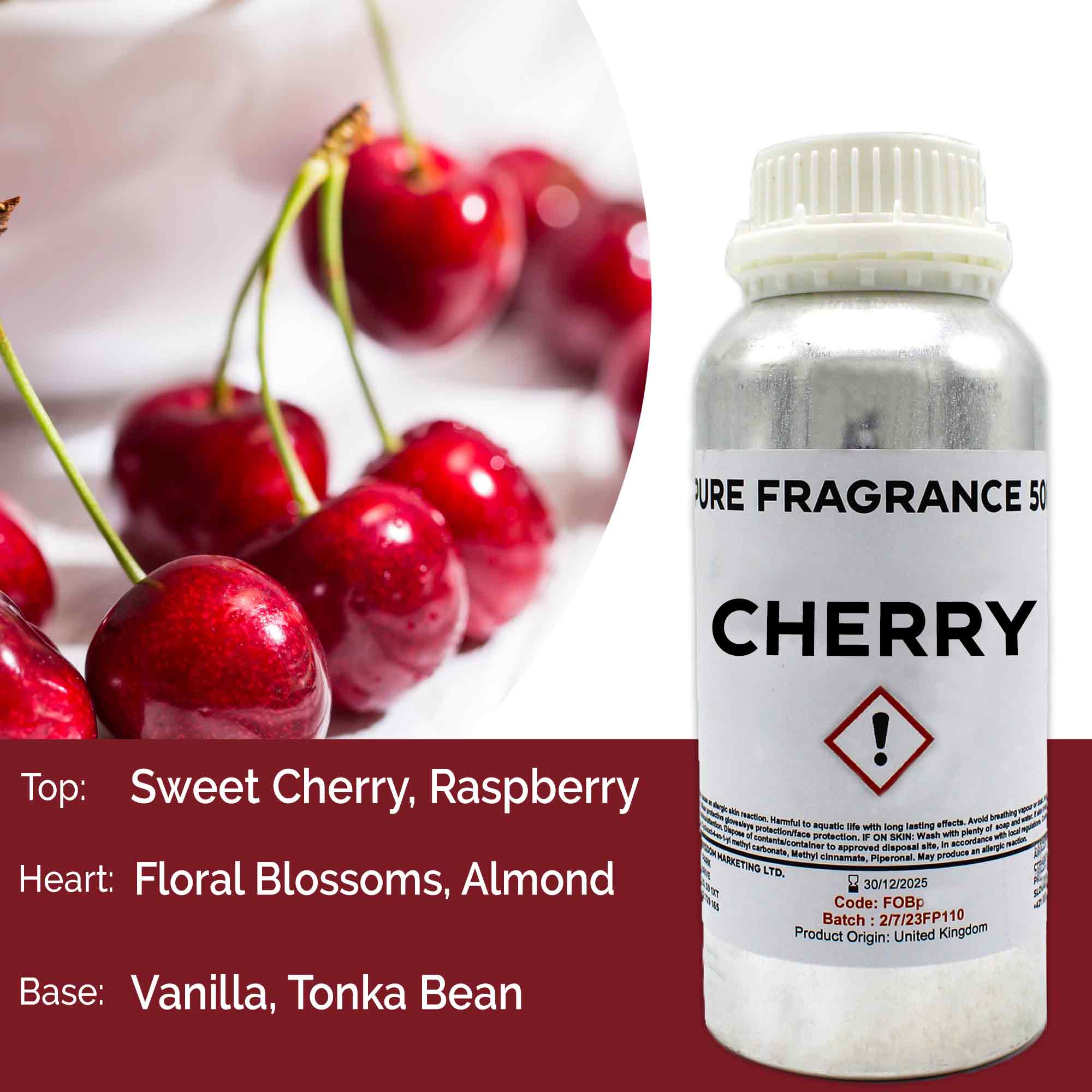 Cherry Pure Fragrance Oil - 500ml - 1 Piece (FOBp-18)
