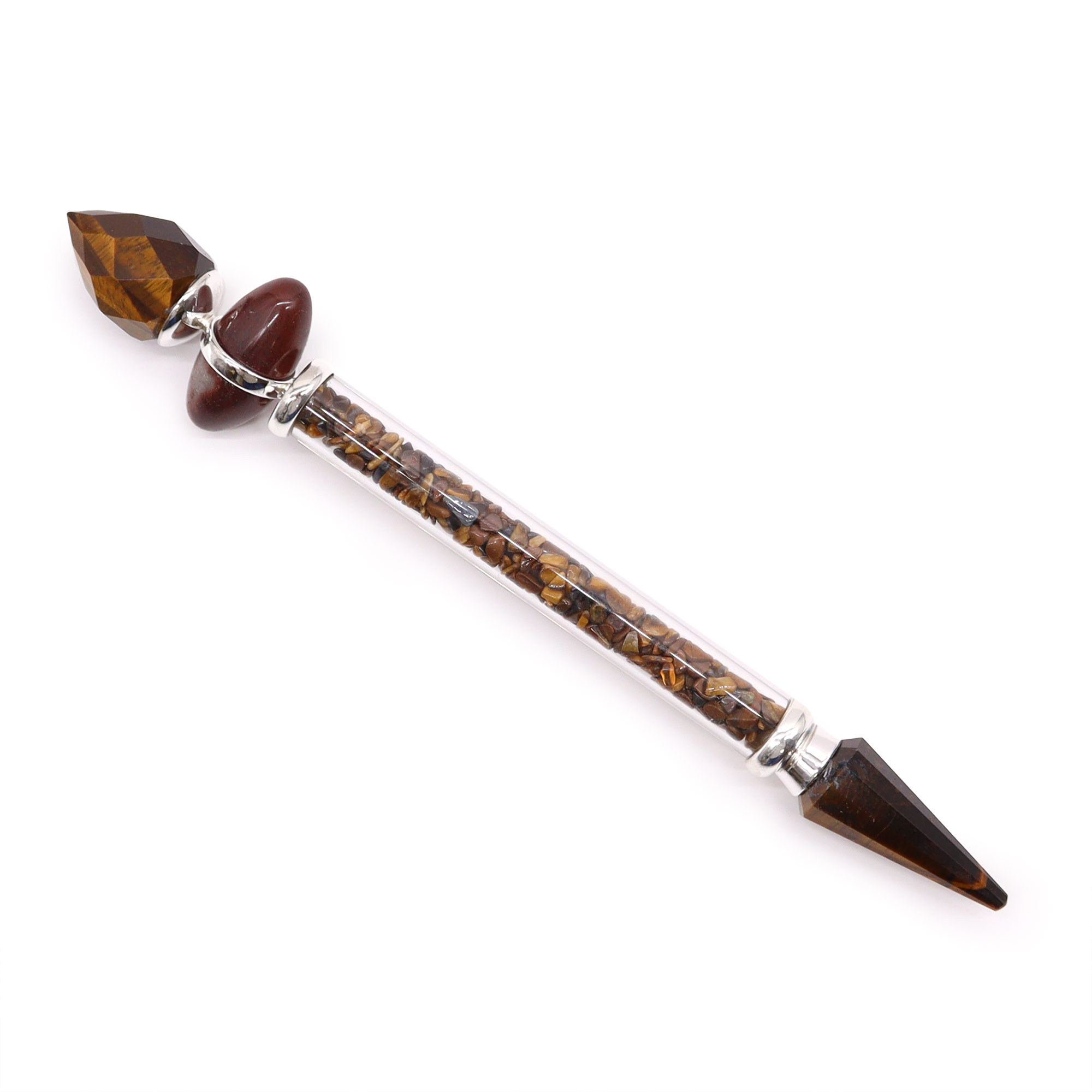 Shiva Lingam Magic Wand - Tiger Eye - Confidence - 1 Piece (LingW-02)