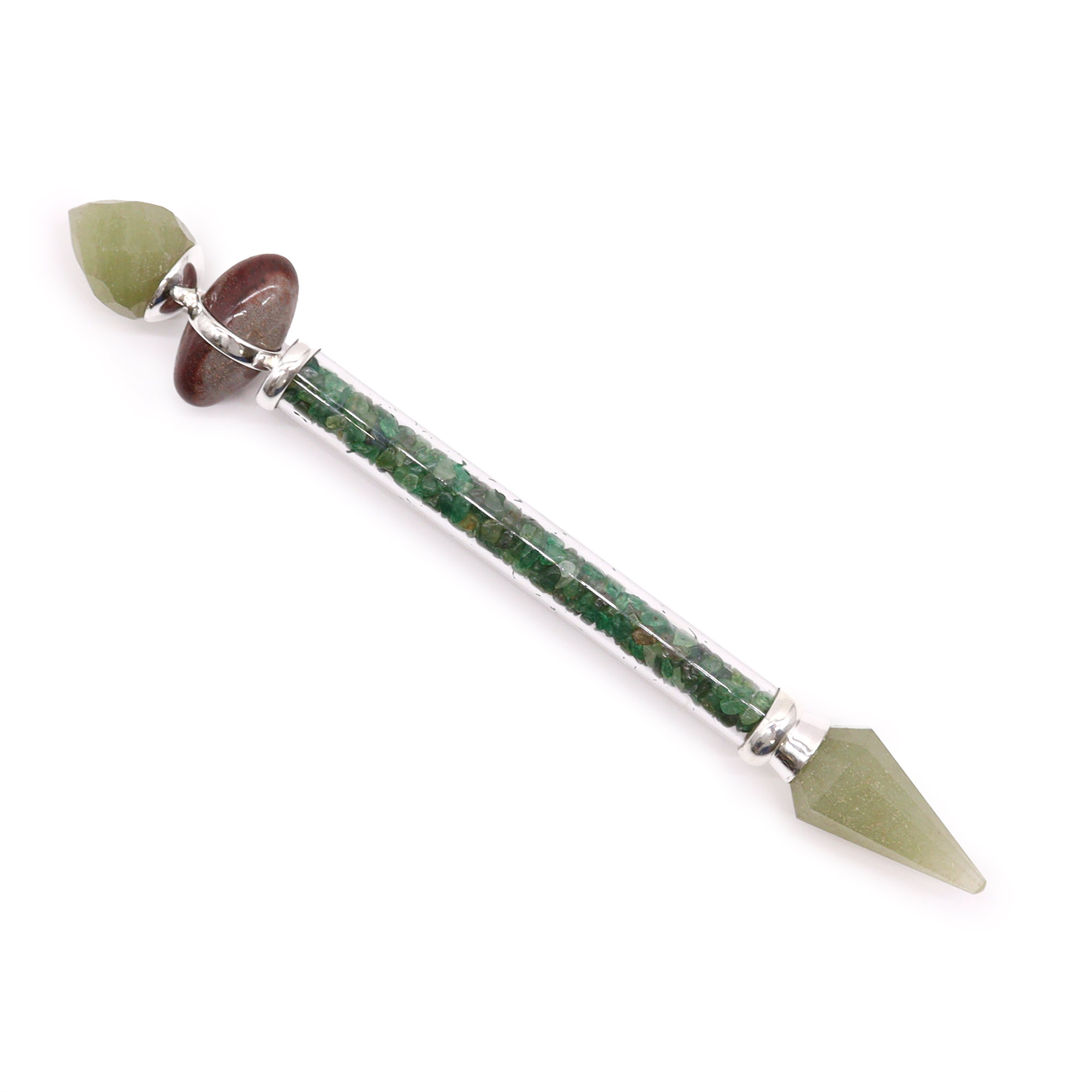 Shiva Lingam Magic Wand - Green Aventurine - Happiness - 1 Piece (LingW-06)