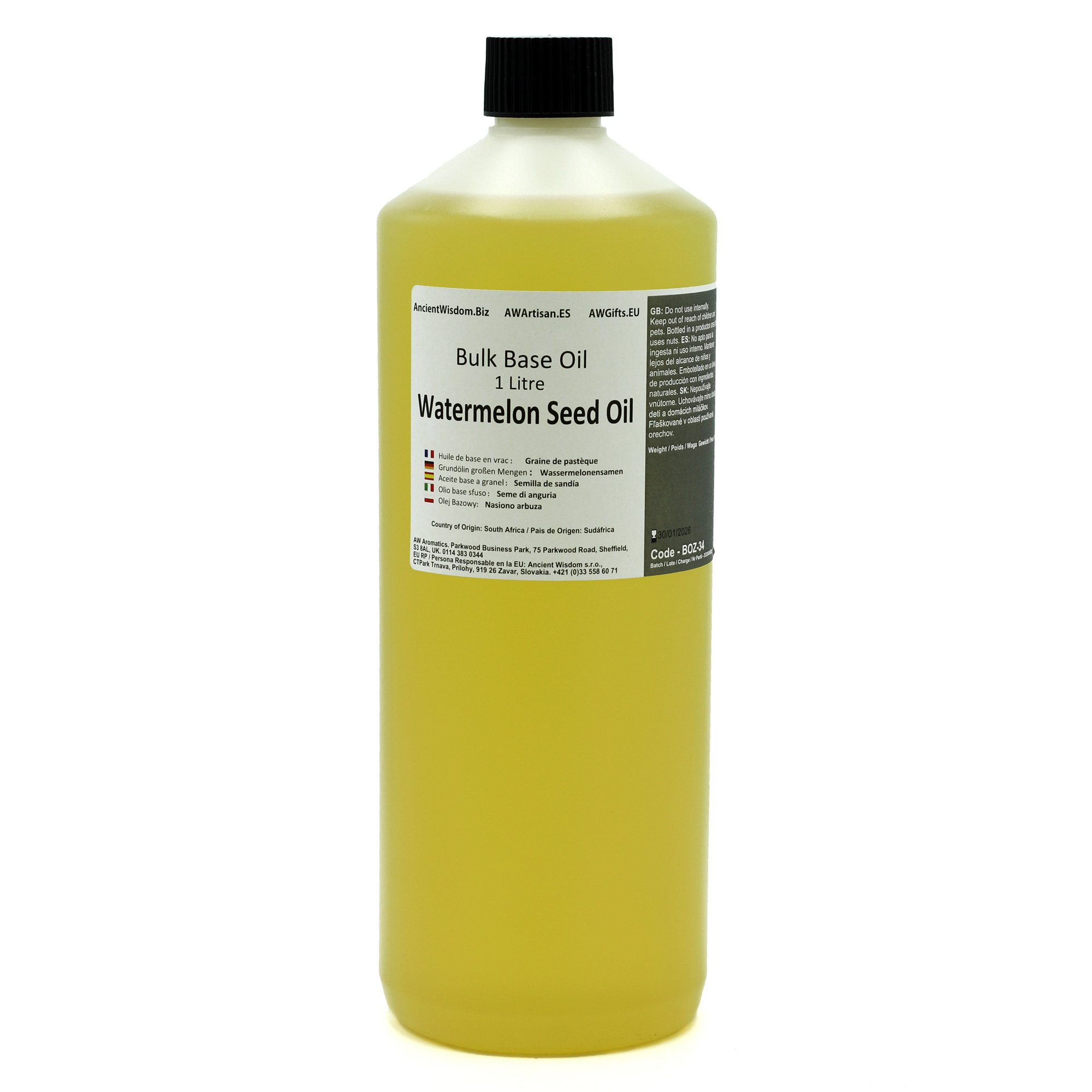 Watermelon Seed Oil 1 Litre - 1 Piece (BOZ-34)