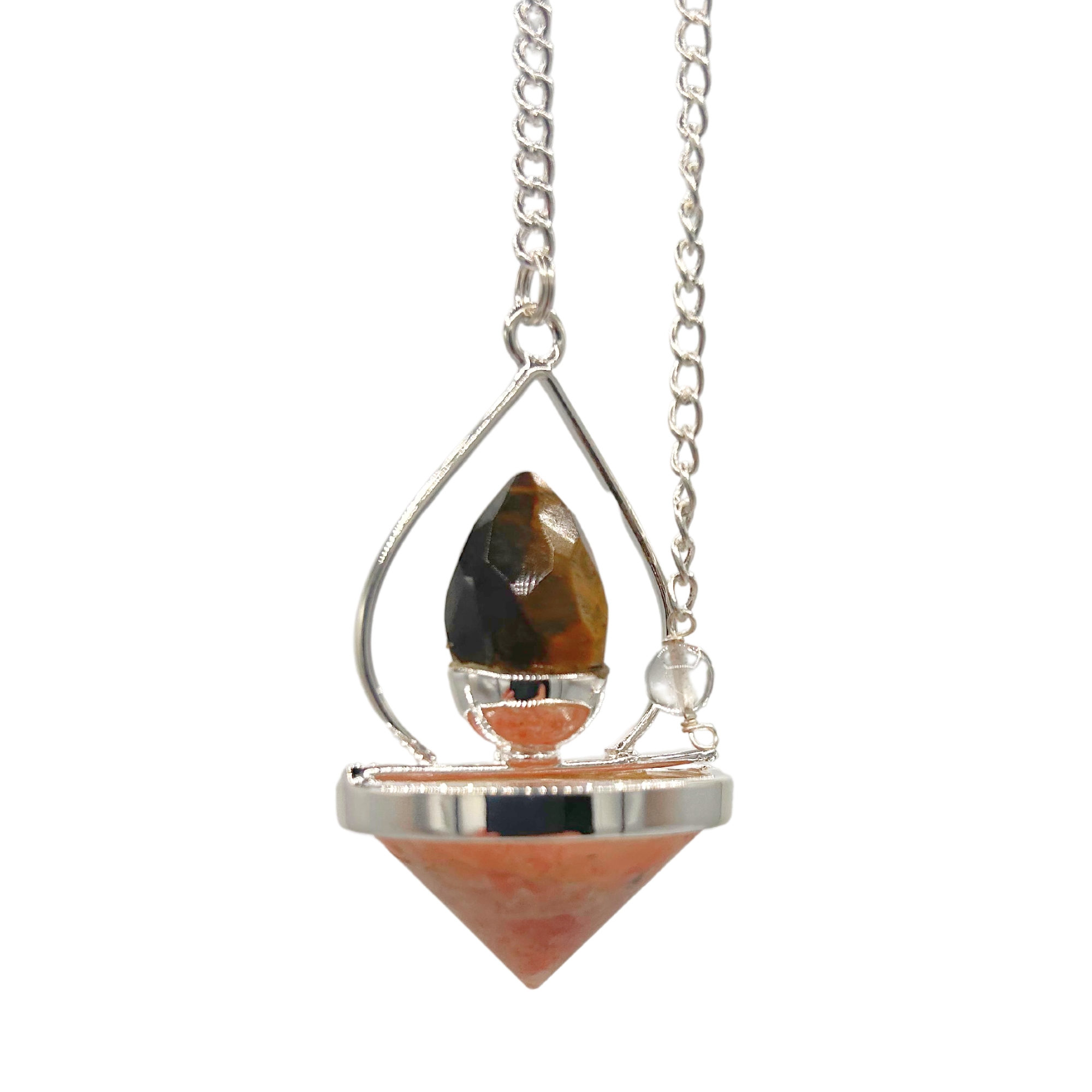 Gemstone Lantern of Life Pendulum - Sunstone & Tigereye - 1 Piece (SpecMP-65)