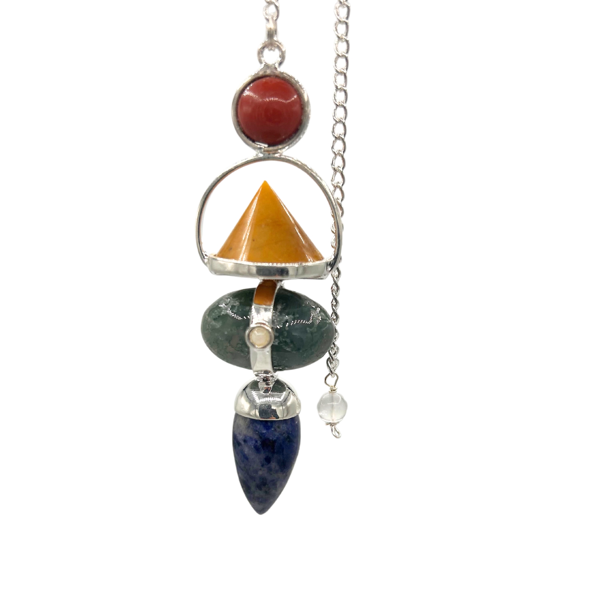 Four Elements Gemstone Pendulum - Red Jasper