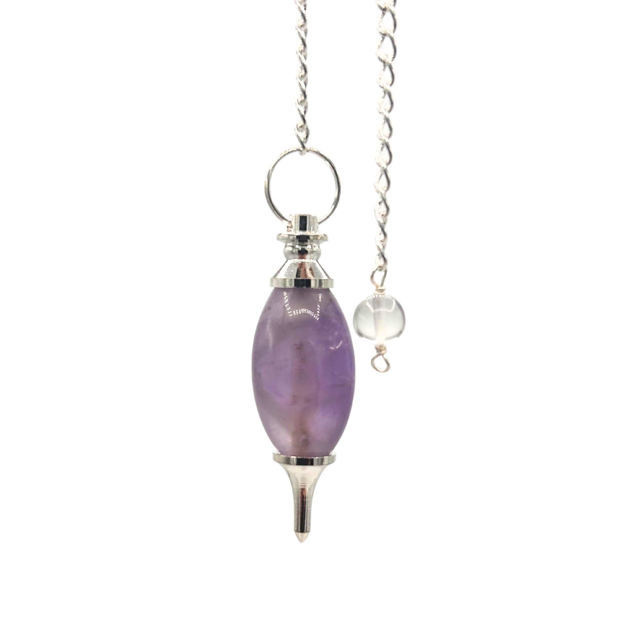 Lingam Shaped Gemstone Pendulum - Amethyst - 1 Piece (GemMP-31)