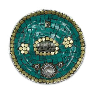Ganesh Plate Tibetan Decor Cone & Stick Holder - 1 Piece (TDIH-07)