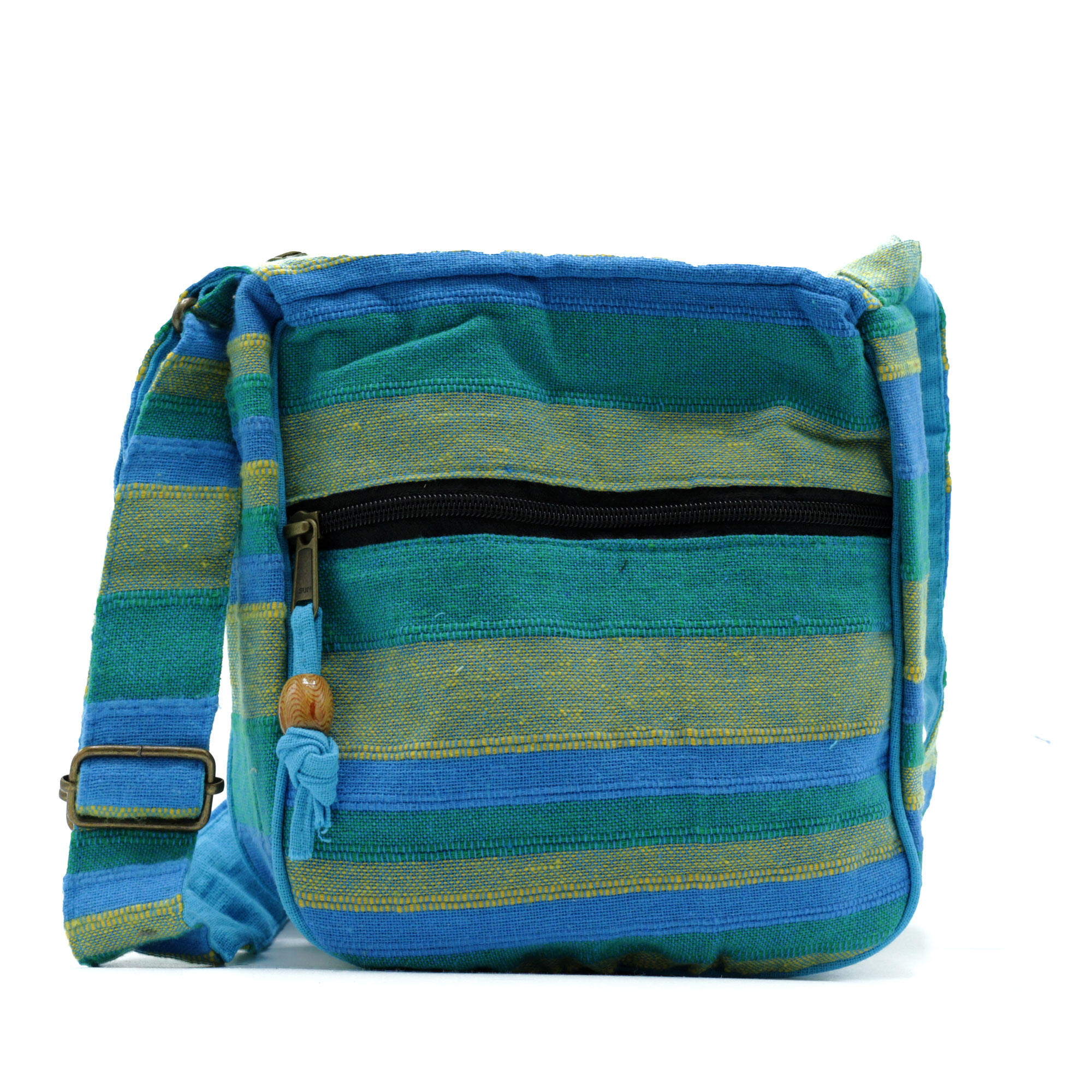 Lrg Nepal Sling Bag  (Adjustable Strap) -  Spring Meadows Green & Blue - 1 Piece (NSBag-17)