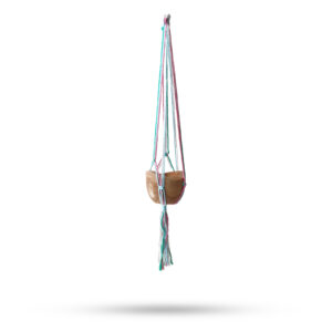 Macrame Pot Holder Classic - Pastal Tones Terrace Med Pot - 1 Piece (MacP-11)