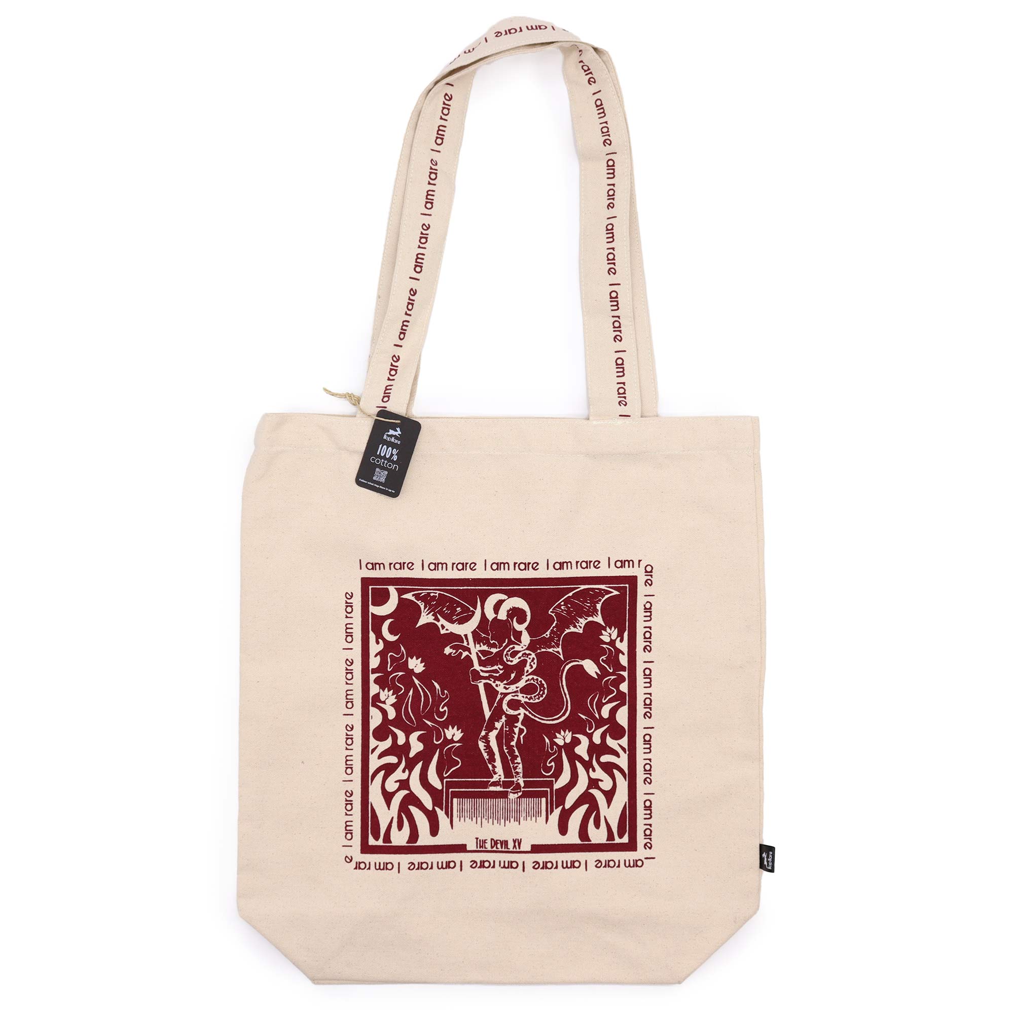 Hop Hare Tote Bag - I am Rare - 10oz Cotton canvas - 1 Piece (HHTB-07)