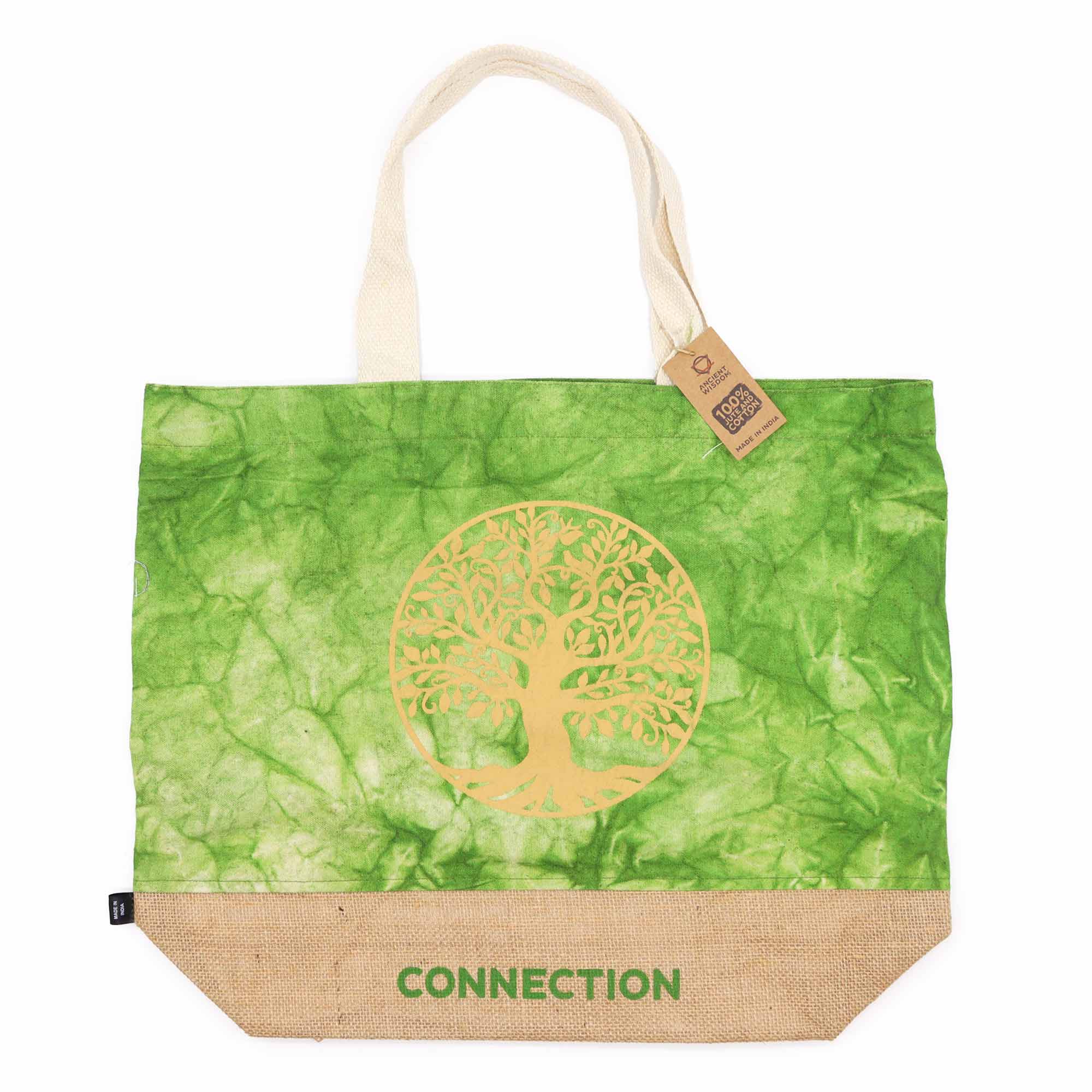 All Natural Bag - Green Stonewash - Tree of Life - Connection - 1 Piece (ANB-01)