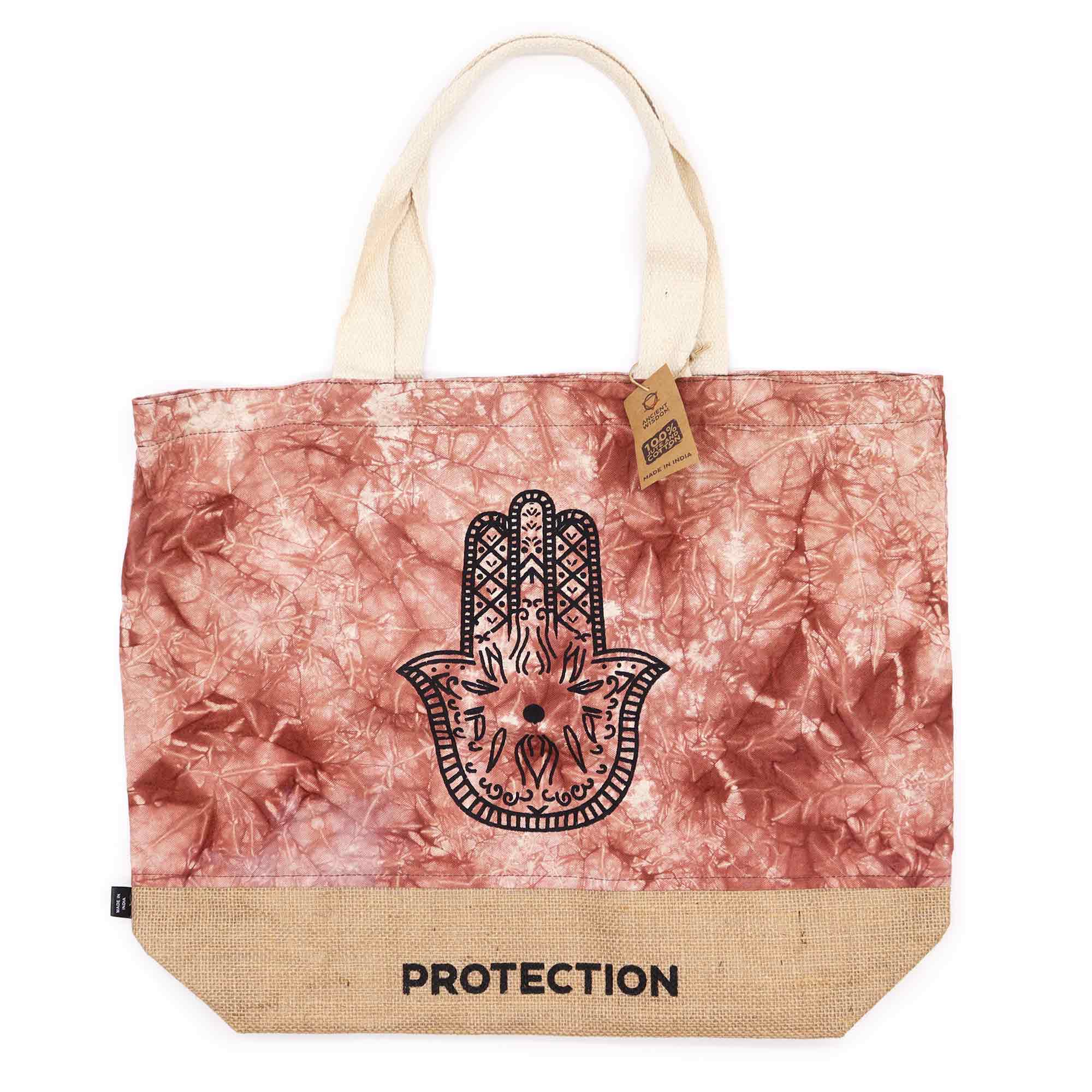 All Natural Bag - Terracotta Stonewash - Hamsa - Protection - 1 Piece (ANB-03)