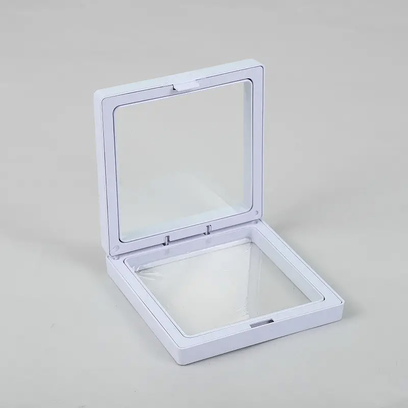 Med 3D Floating Frame Display 9x9cm - White - 1 Piece (FFD-07)