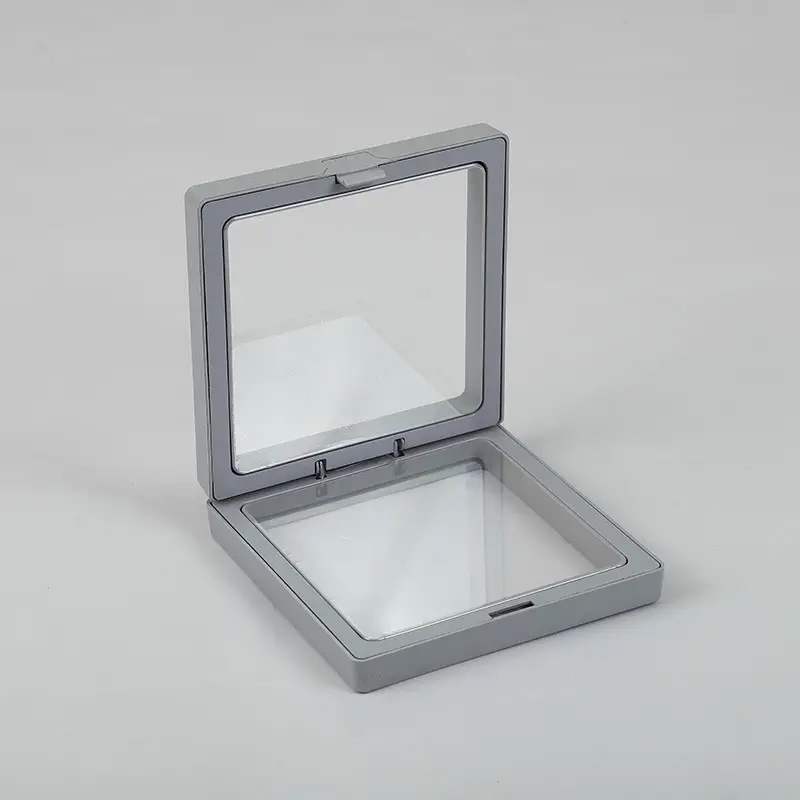 Med 3D Floating Frame Display 9x9cm - Grey - 1 Piece (FFD-08)