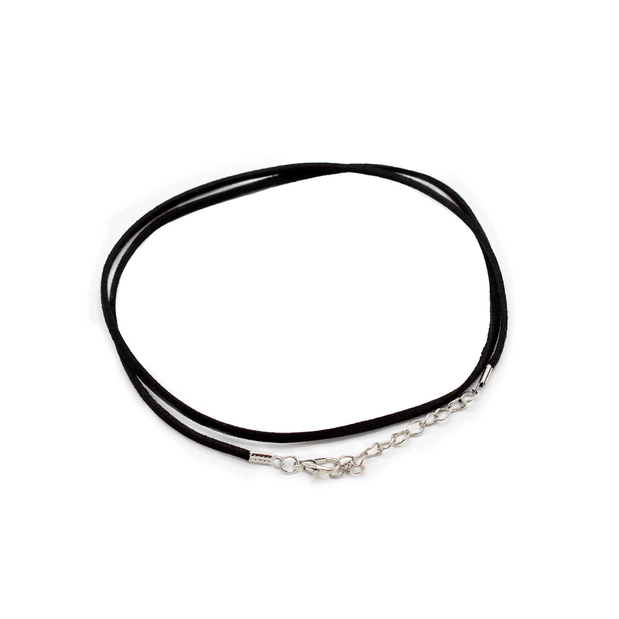 Packs Faux Suede Pendant Cords -  2.5mm x 55cm - Black A001 - 1 Piece (PCord-25)