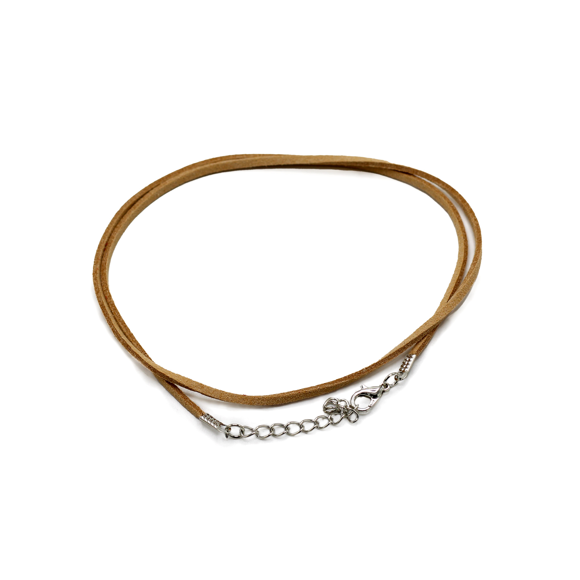 Packs Faux Suede Pendant Cords -  2.5mm x 55cm - Tan A120 - 1 Piece (PCord-27)