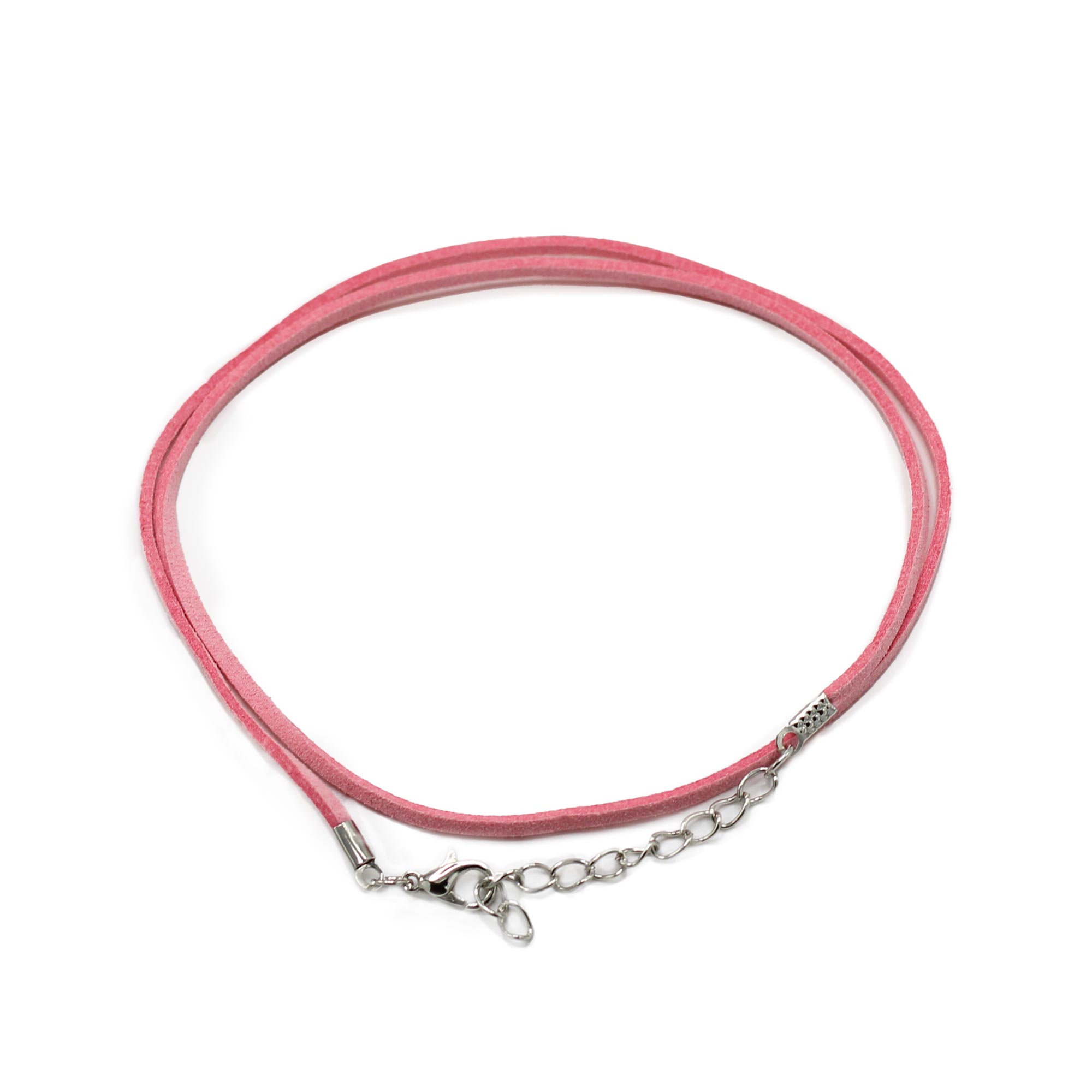 Packs Faux Suede Pendant Cords -  2.5mm x 55cm - Pink A064 - 1 Piece (PCord-28)