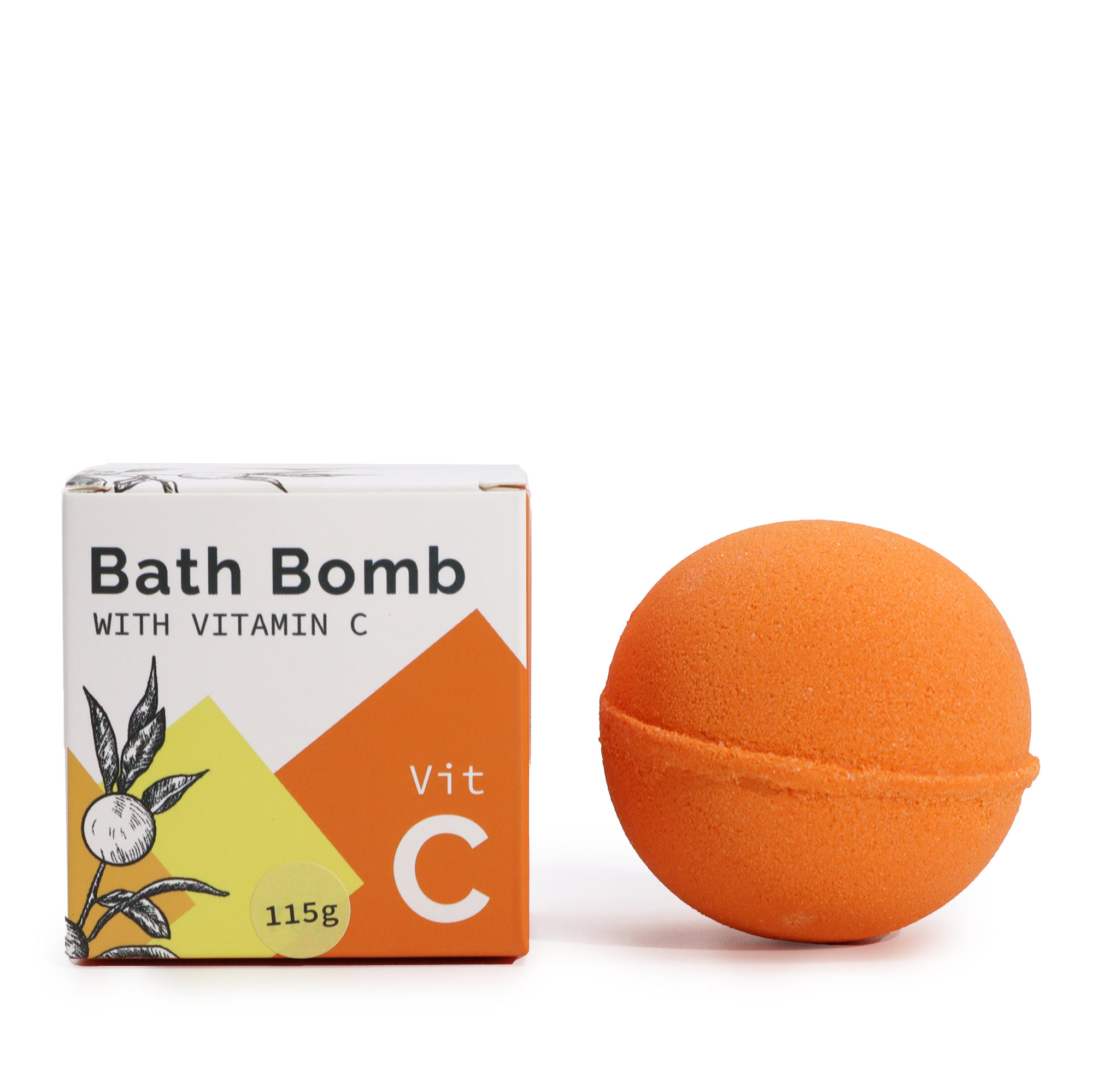 Vitamin C Infused Bath Bomb with Essential Oils - 1 Piece (Vitc-01)