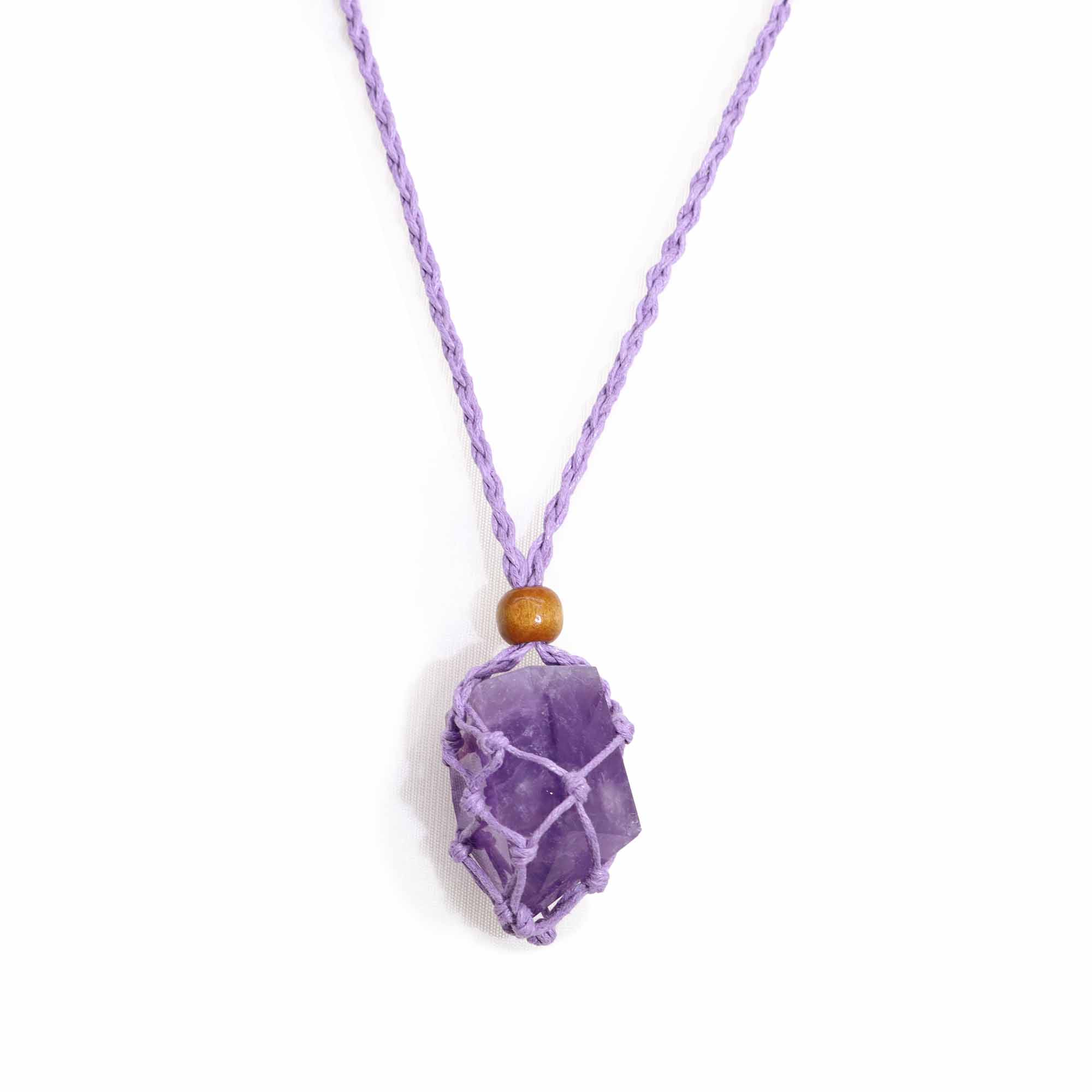 Crystal Gemstone Necklace Cord 45cm/18inch - Purple - 1 Piece (CGNC-11)