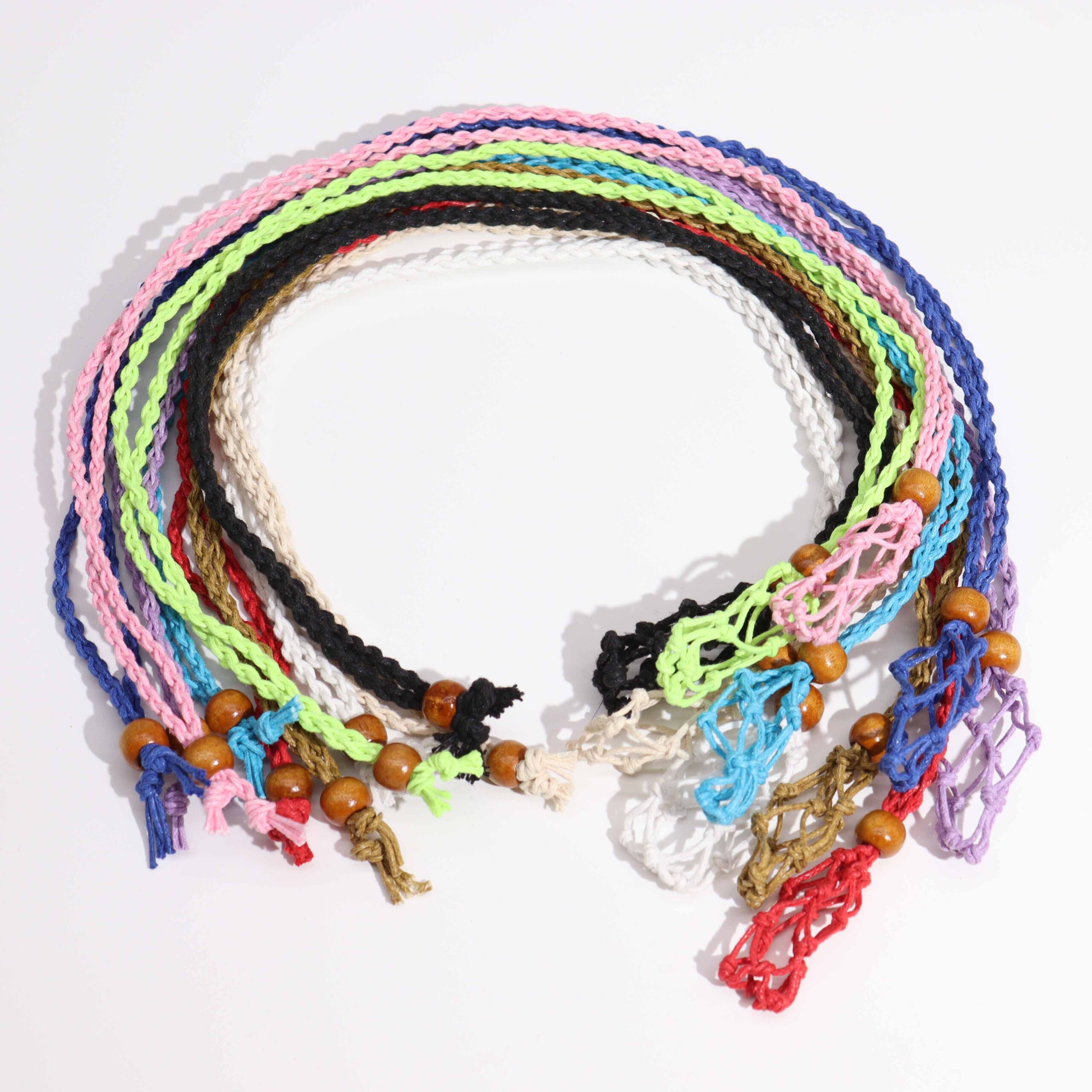 Crystal Gemstone Necklace Cord 45cm/18inch - Mix of 11 Colours - 1 Piece (CGNC-12)