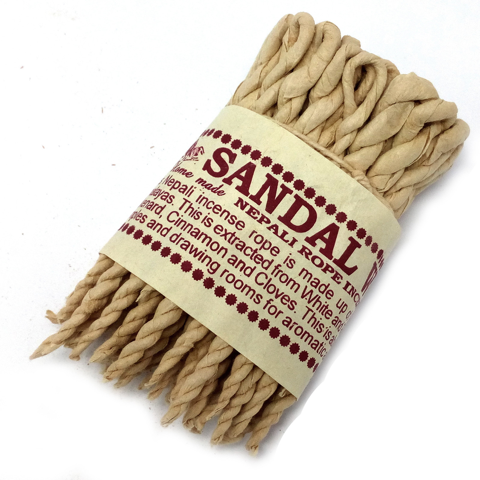 Pure Herbs Incense Rope - Sandalwood & Spice - 1 Piece (RopeI-03)