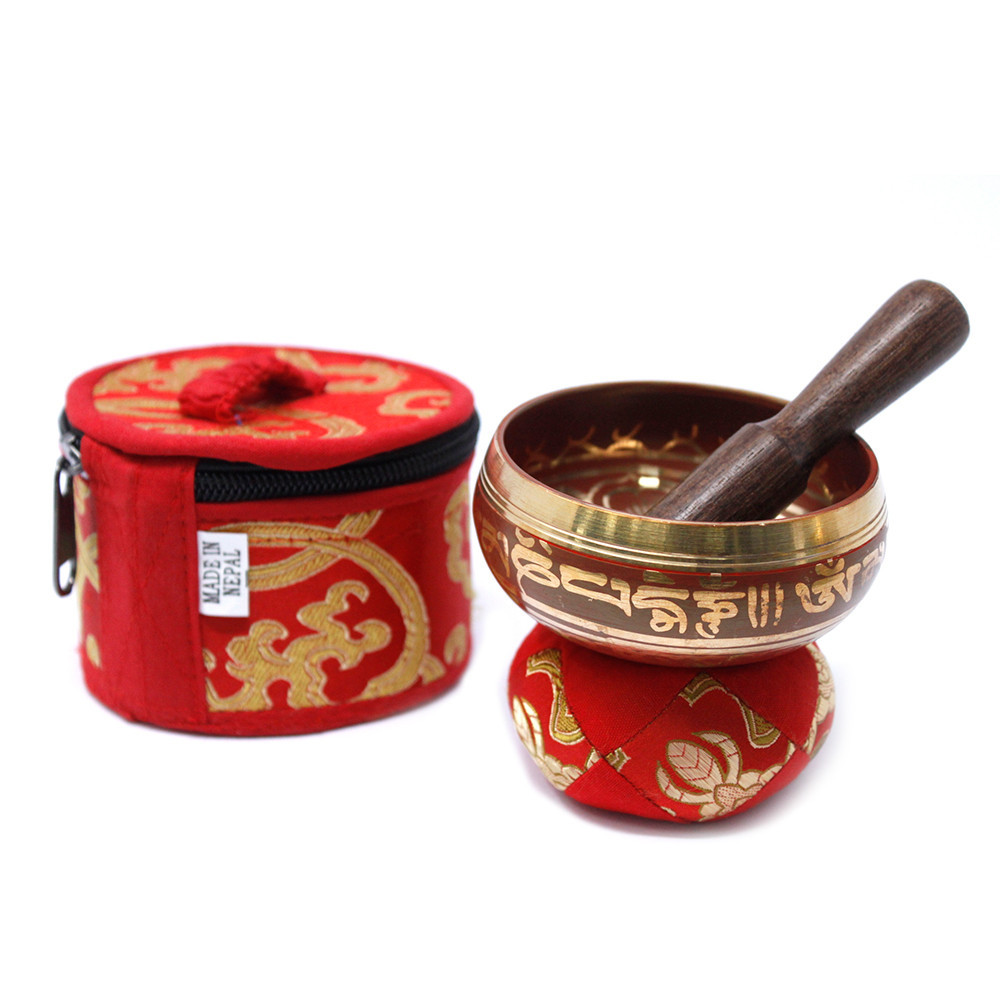 Mini Singing Bowl Gift Set - Red - 1 Piece (TIBS-12)