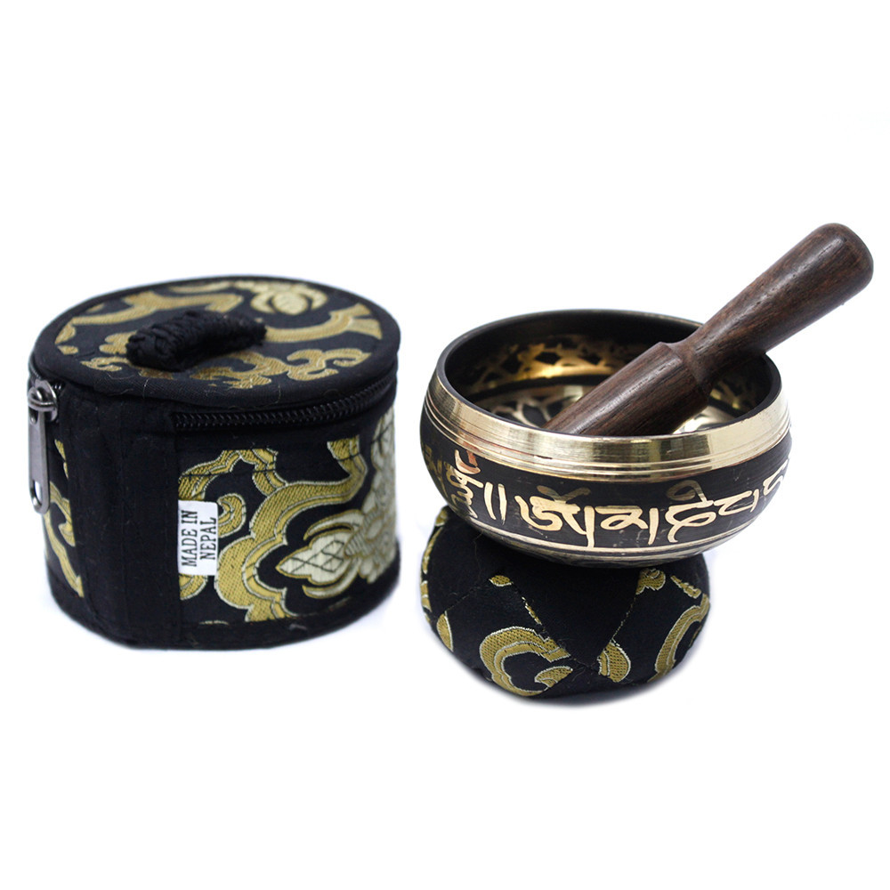 Mini Singing Bowl Gift Set - Black - 1 Piece (TIBS-13)
