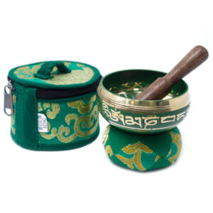Mini Singing Bowl Gift Set - Green - 1 Piece (TIBS-14)