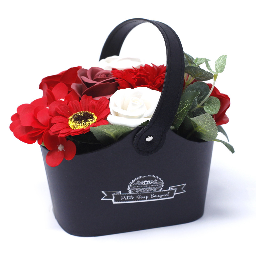 Bouquet Petite Basket - Rich Reds - 1 Piece (PSFB-05)