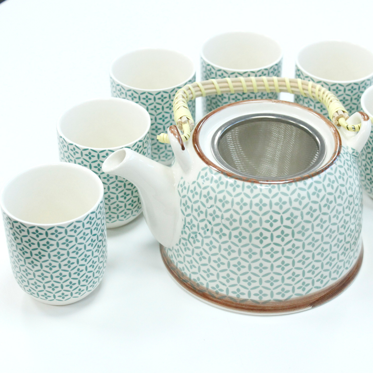 Herbal Teapot Set - Green Mosaic - 1 Piece (TeaP-04)