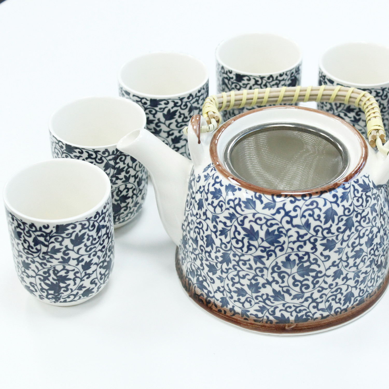 Herbal Teapot Set - Blue Pattern - 1 Piece (TeaP-05)