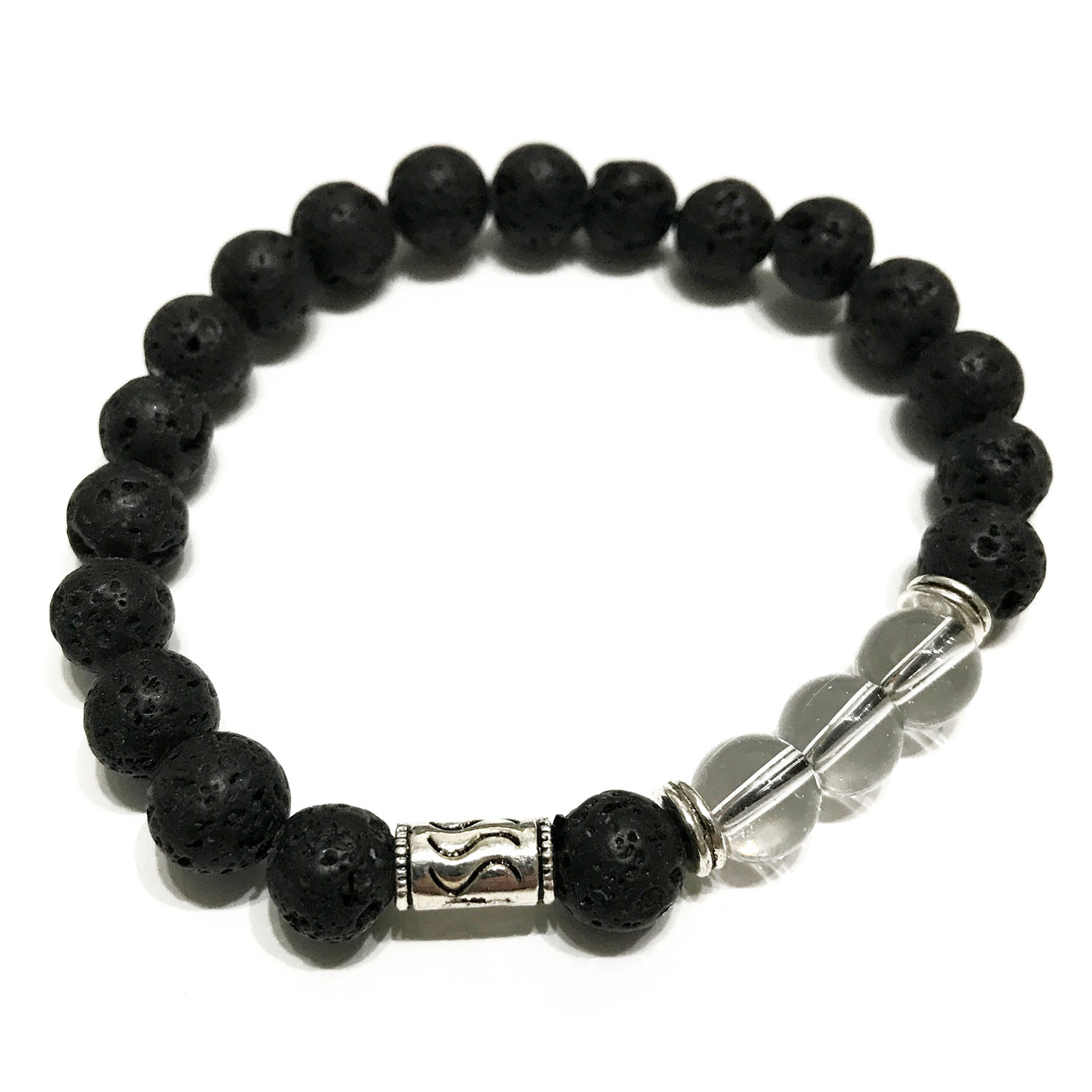 Lava Stone Bracelet - Tribal Rock Quartz - 1 Piece (LavaSB-06)