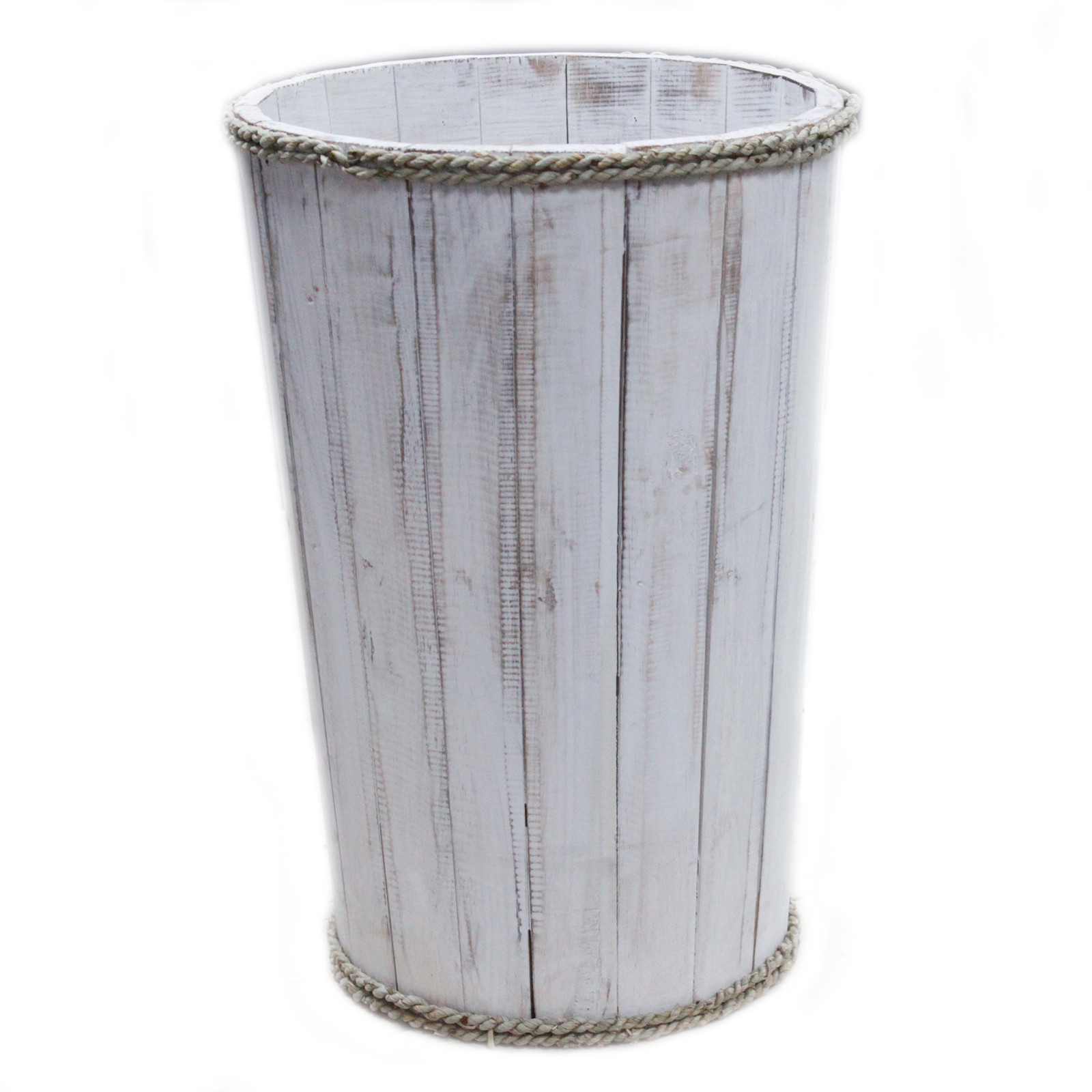 Lrg Nautical Display Tub - Whitewash 45x32cm - 1 Piece (RDS-146)