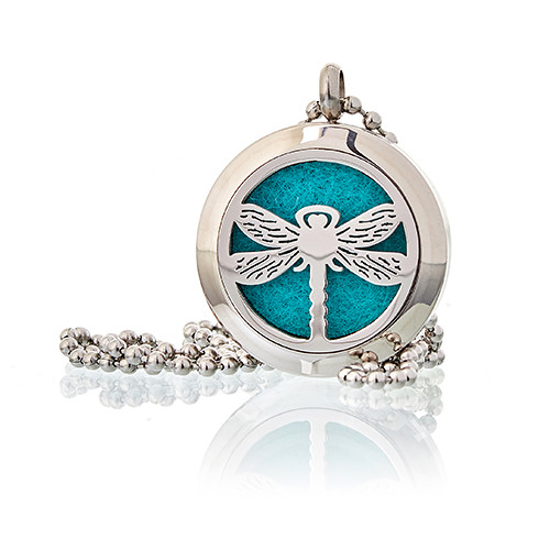 Aromatherapy Jewellery Necklace - Dragonfly 25mm - 1 Piece (AromaJ-04)