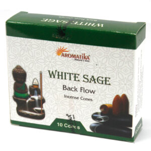 Aromatica Backflow Incense Cones - White Sage - 1 Piece (AromaBF-09)