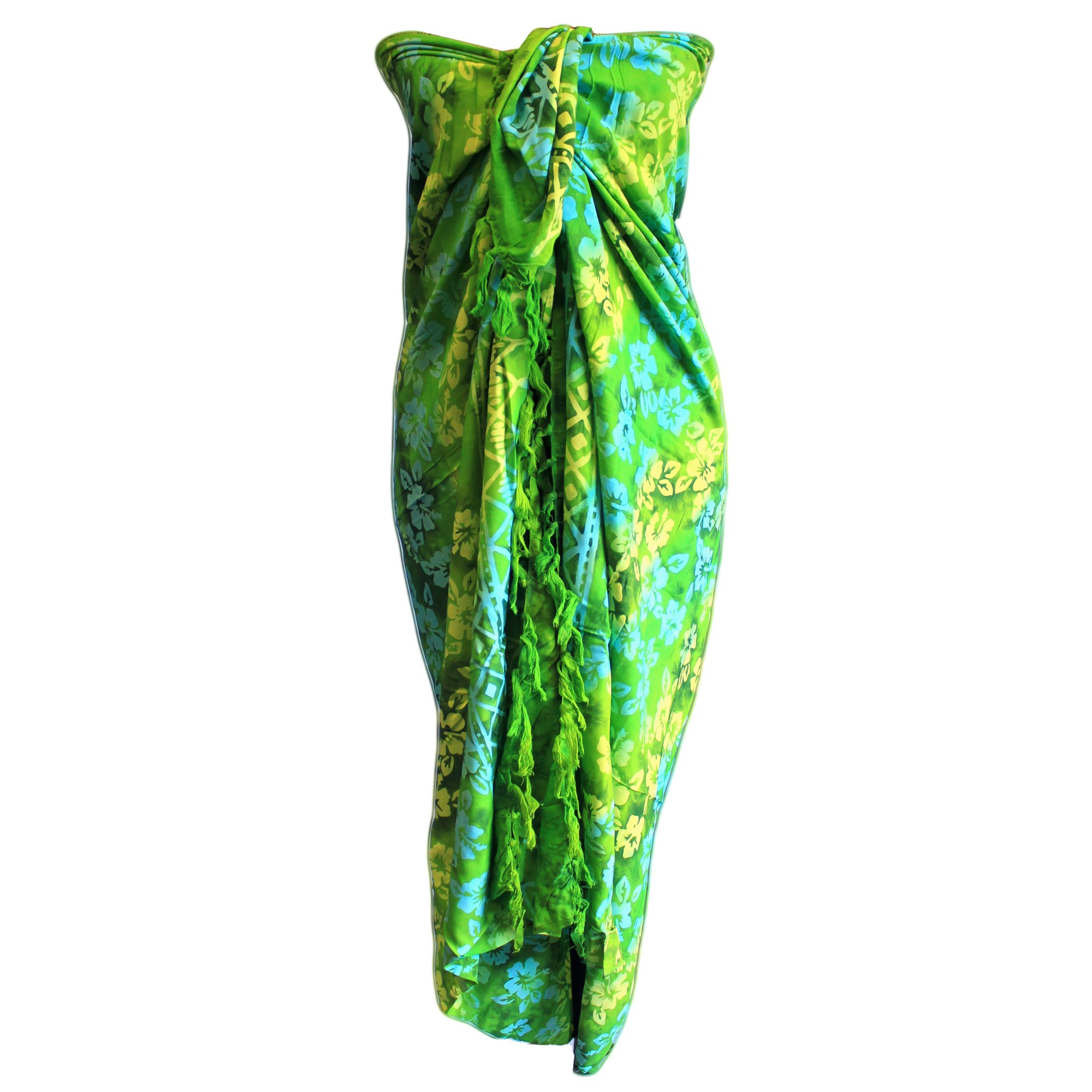 Bali Block Print Sarong - Orchids (4 Assorted Colours) - 1 Piece (BBP-02DS)