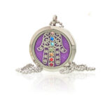Aromatherapy Jewellery Necklace - Hamsa Chakra - 30mm - 1 Piece (AromaJ-18)