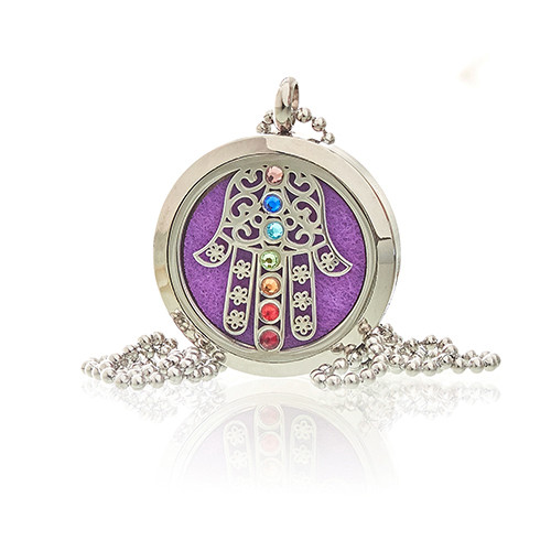 Aromatherapy Jewellery Necklace - Hamsa Chakra - 30mm - 1 Piece (AromaJ-18)