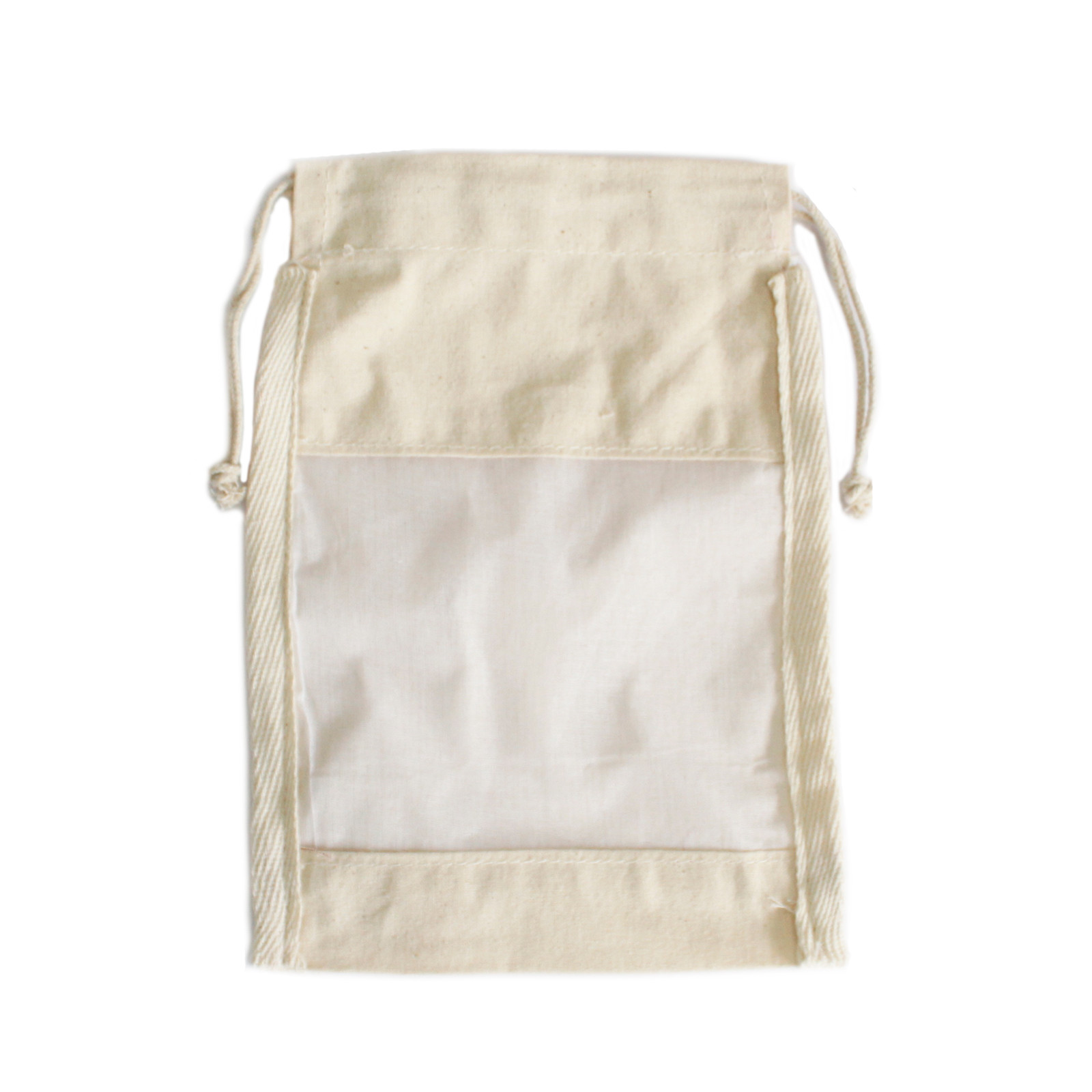 Med Cotton Window Pouch - 21x15cm - 1 Piece (NatWP-02)