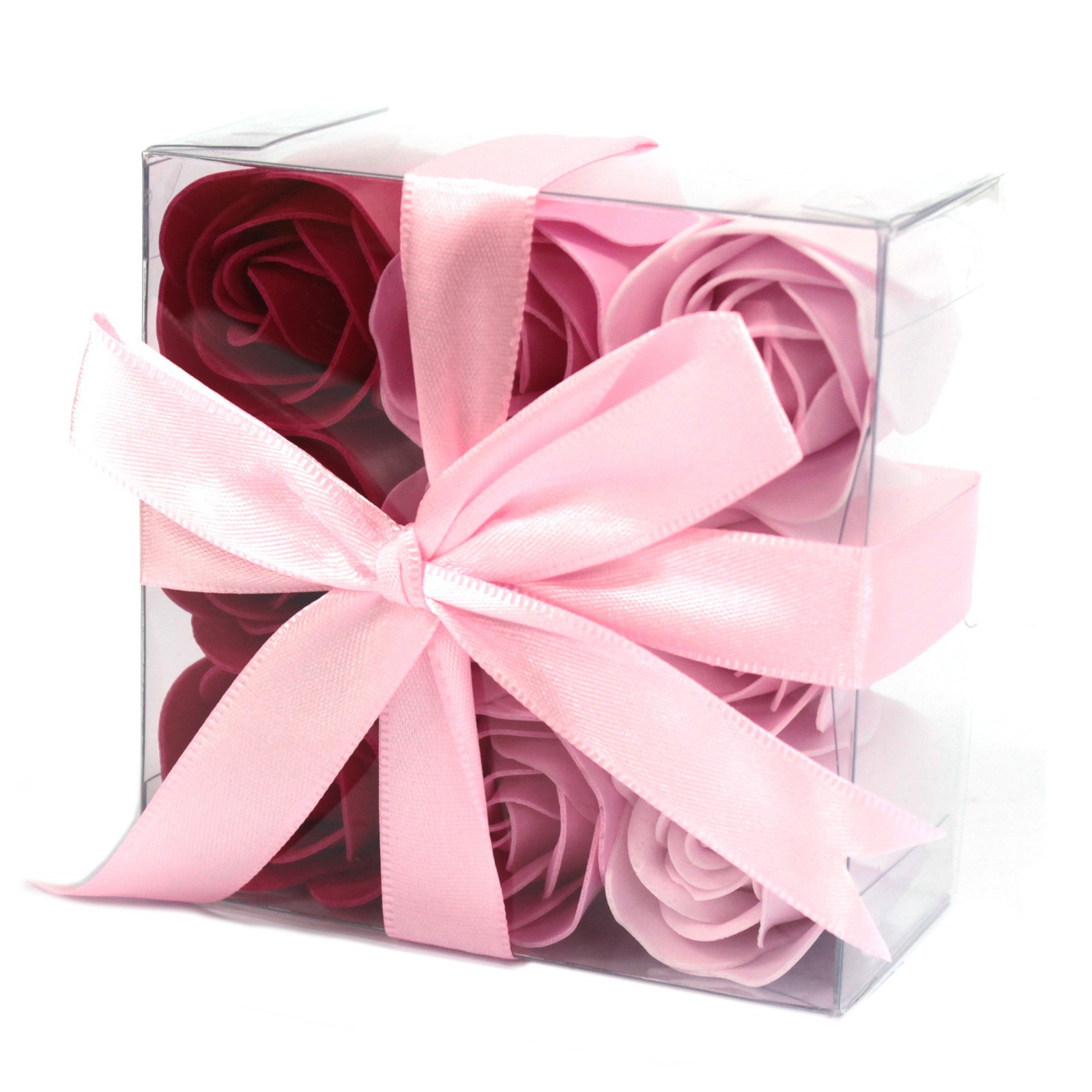 Set of 9 Soap Flowers - Pink  Roses - 1 Piece (LSF-08)