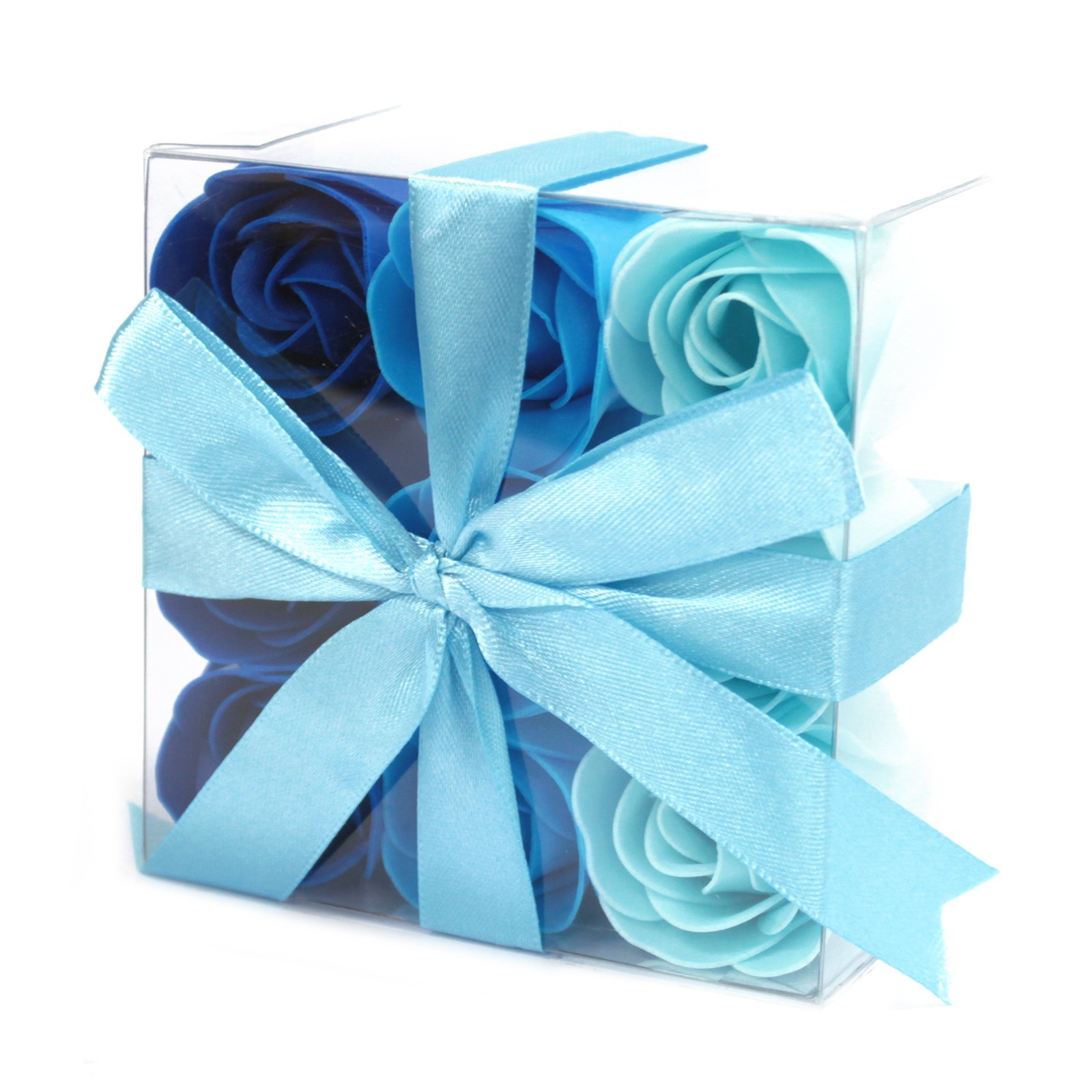 Set of 9 Soap Flowers - Blue Wedding Roses - 1 Piece (LSF-11)