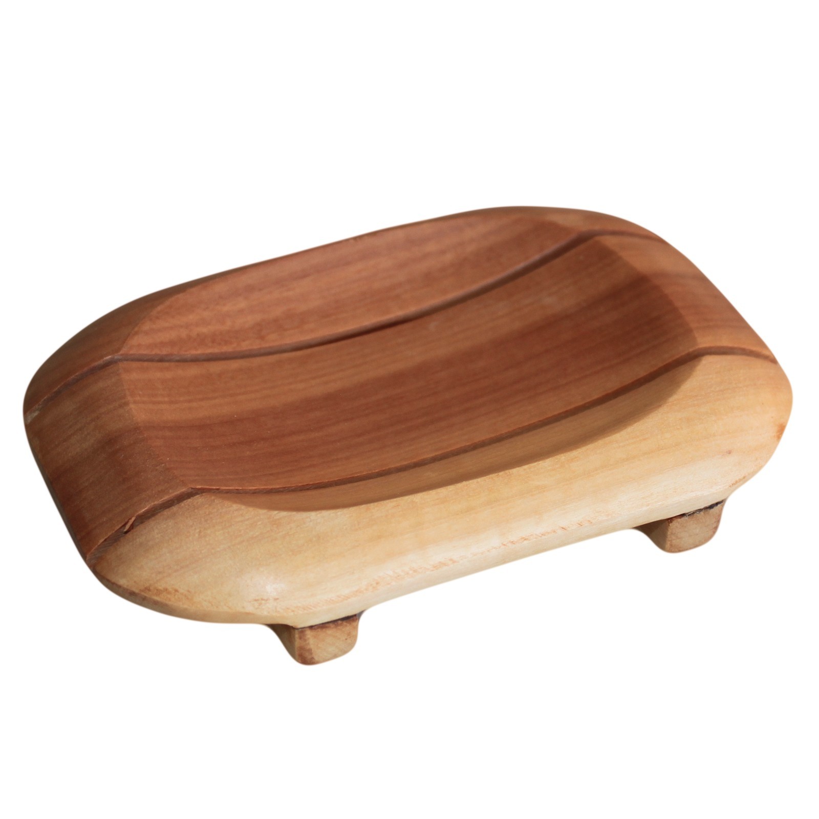 Classic Mahogany Soap Dish - Oval in Rectangle - 1 Piece (MSD-03)