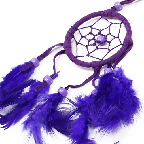 Bali Dreamcatcher - Small Round - Turq/Pink/Purp - 1 Piece (BDC-05)