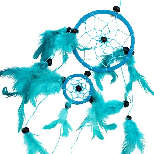 Bali Dreamcatcher - Medium Round - Turq/Pink/Purp - 1 Piece (BDC-08)