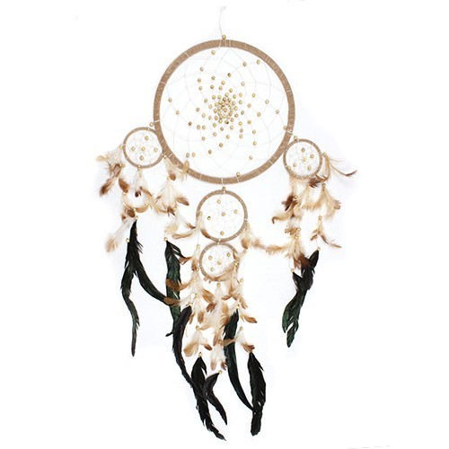 Bali Dreamcatcher - Large Round - Cream/Coffee/Choc - 1 Piece (BDC-14)