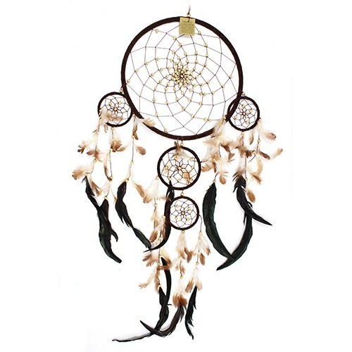Bali Dreamcatcher - XLarge Round - Cream/Coffee/Choc - 1 Piece (BDC-15)