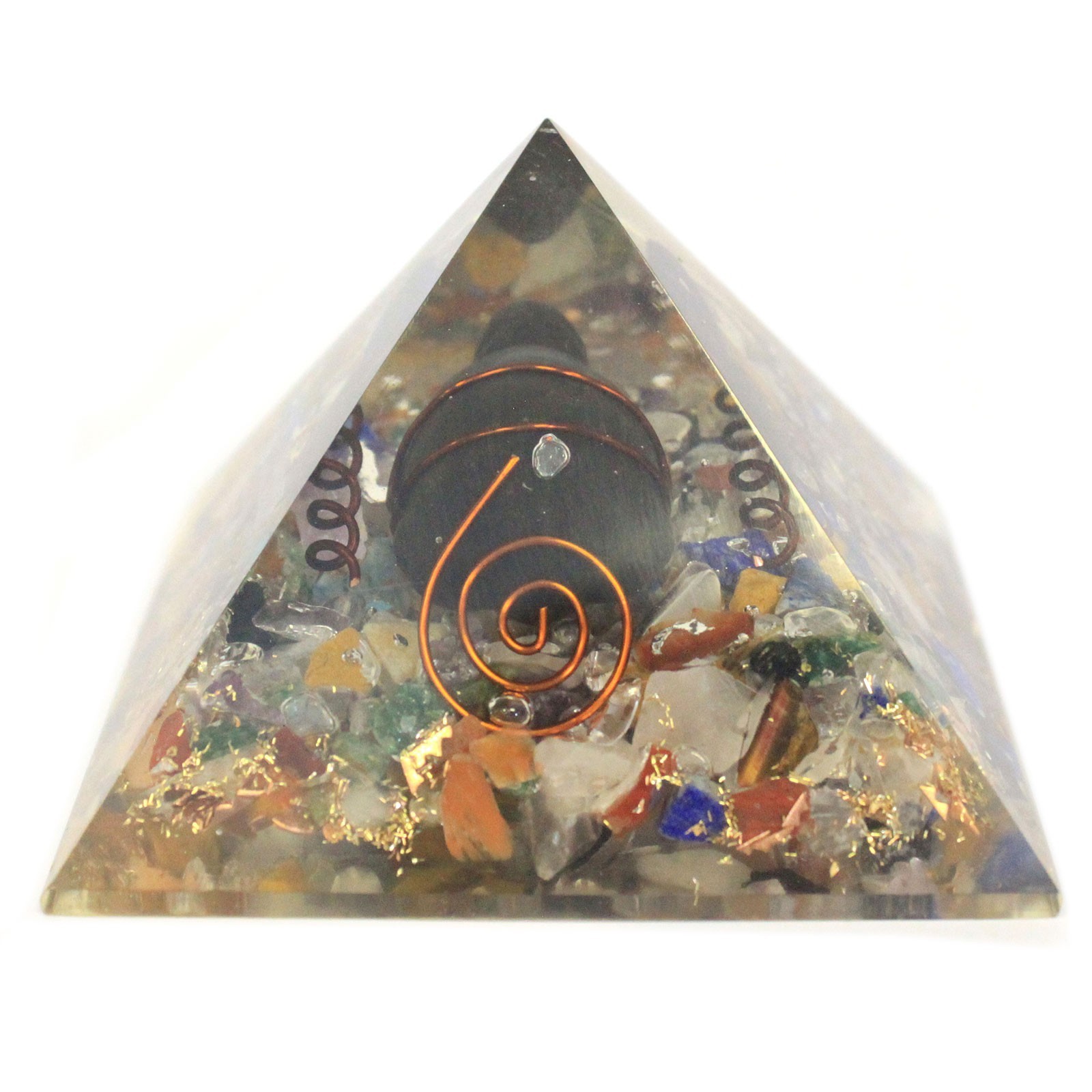 Med Orgonite Pyramid 60mm Gemchips