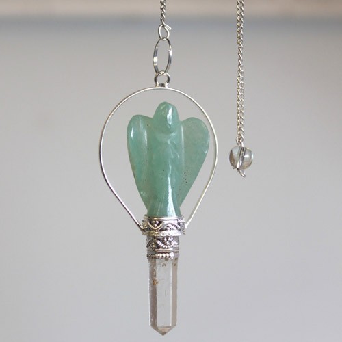 Angel Pendulum with Ring- Green Aventurine - 1 Piece (SpecMP-51)