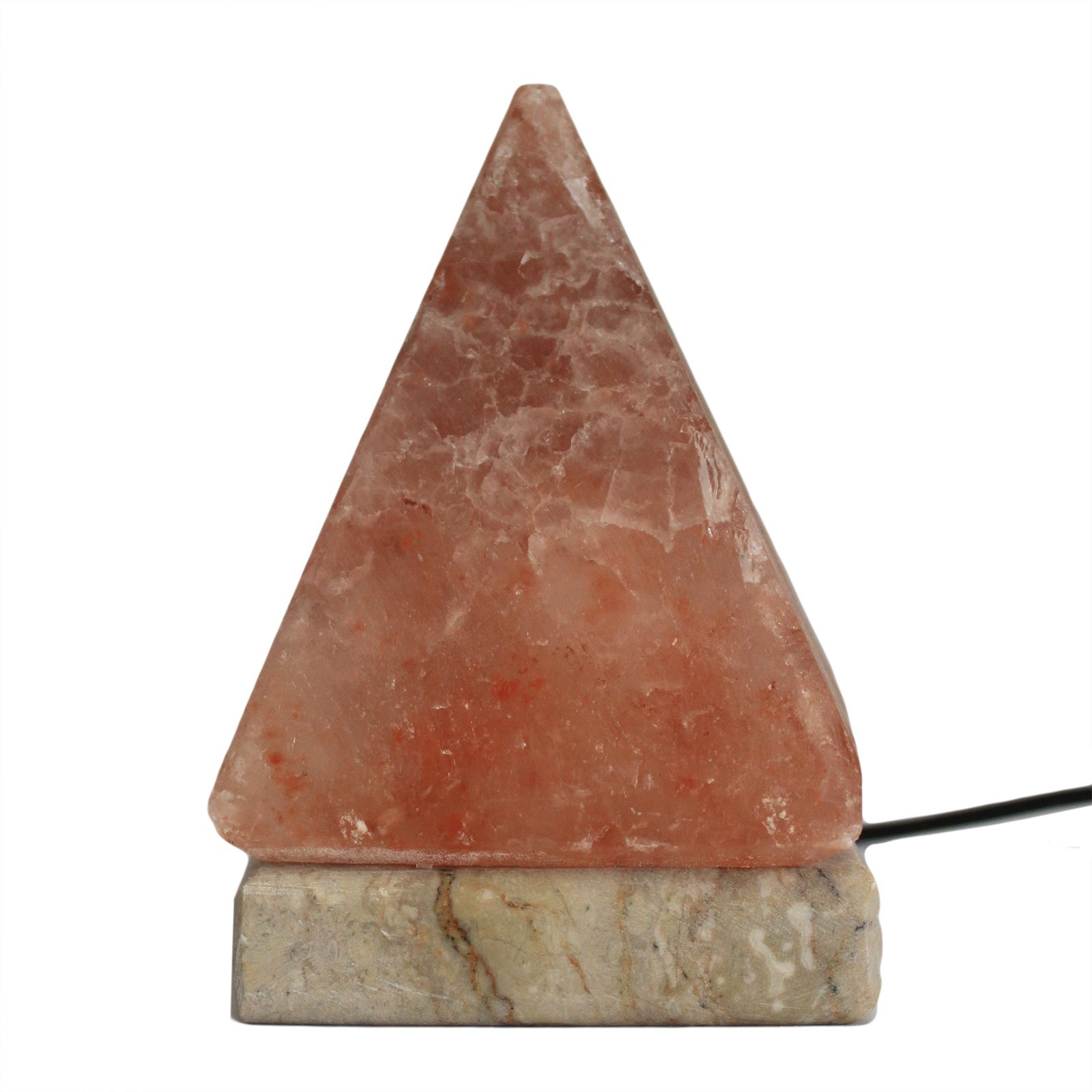 Quality USB Pyramid Salt Lamp - 9 cm (white light) - 1 Piece (QSalt-48)