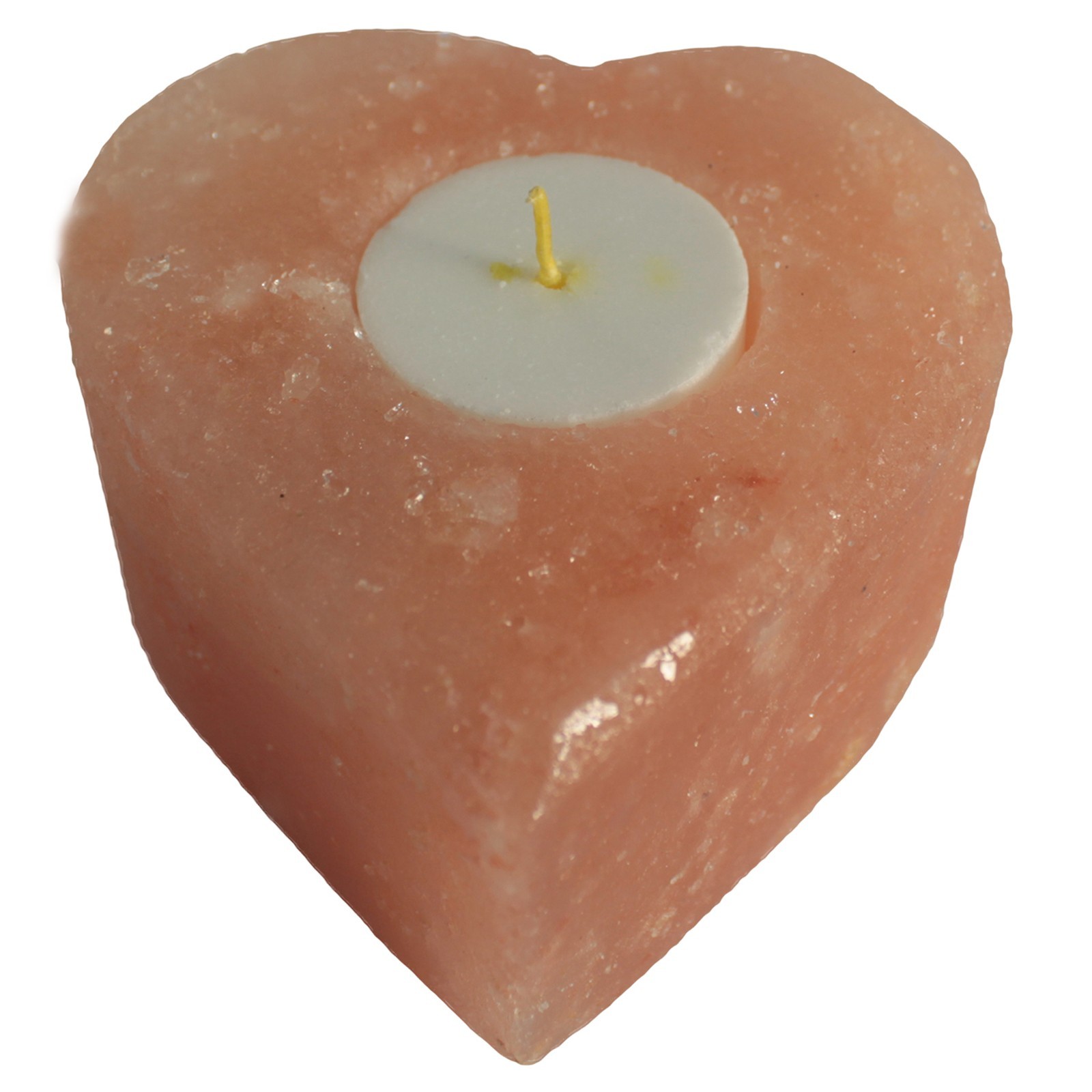 Salt Candle Holder - Med Heart - 1 Piece (QSalt-31)