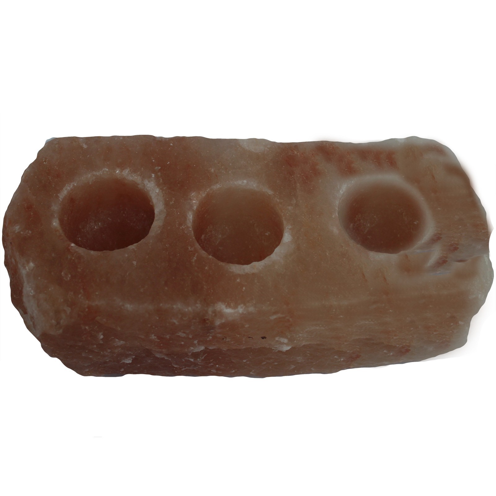Natural Salt Candle Holder - 3 holes - 1 Piece (QSalt-45)