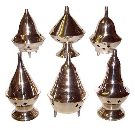 1x Brass Incense Burner Burner 4" - 1 Piece (ISH-107)